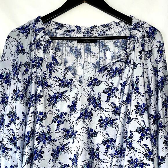 Lane Bryant Swing Popover Floral Blouse Bracelet-Sleeve Lightweight Size 14 16 - Picture 3 of 10